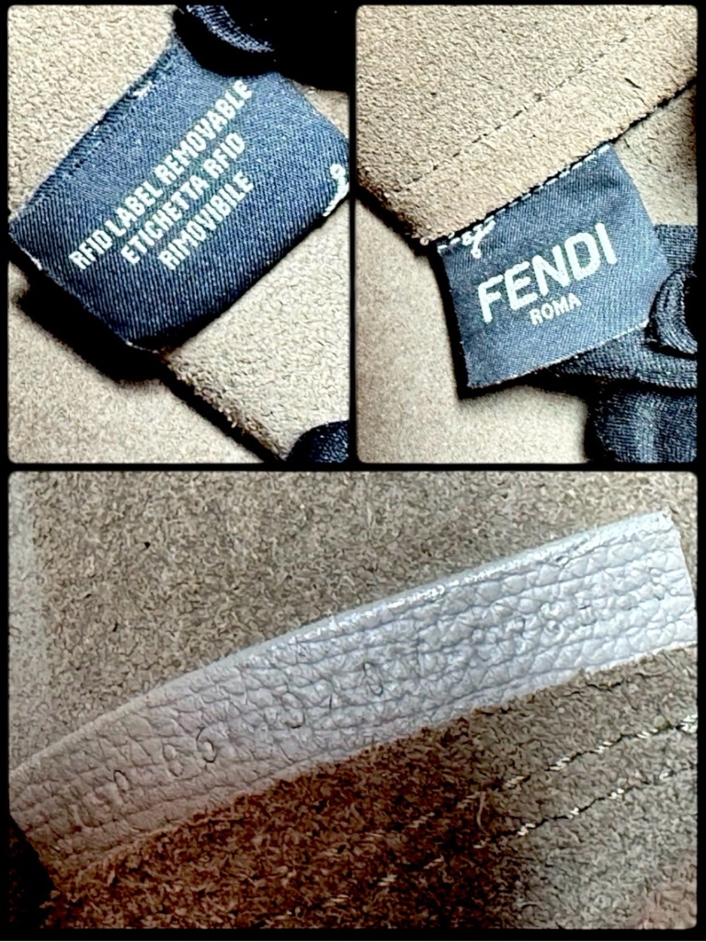 Fendi Black Leather Tote with Circular Logo Accent - Picture 11 of 13